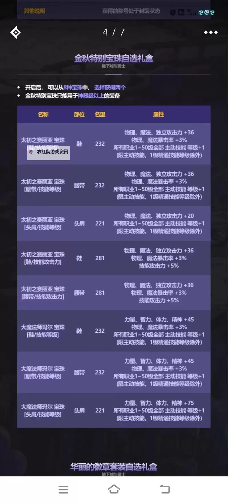 腰带鞋子技能宝珠有哪些：全面解析装备搭配指南图1