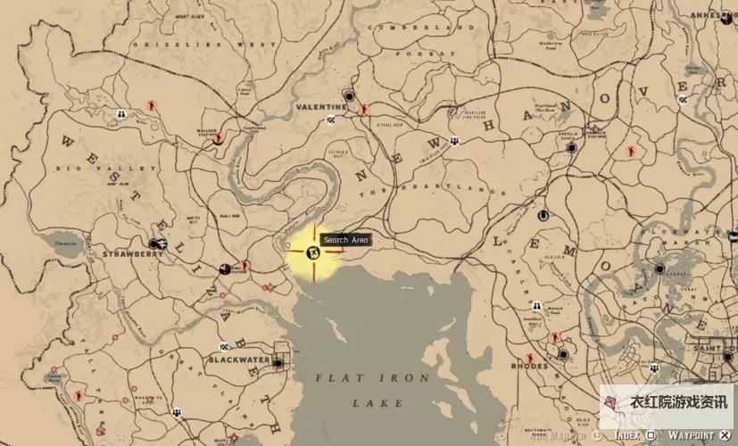 《荒野大镖客OL》奥克里夫潭宝藏位置 奥克里夫潭宝藏在哪图1
