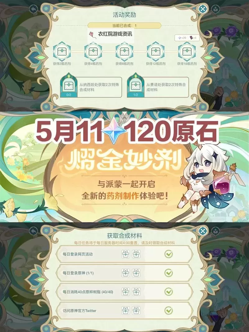 《原神》熠金妙剂全配方一览图1