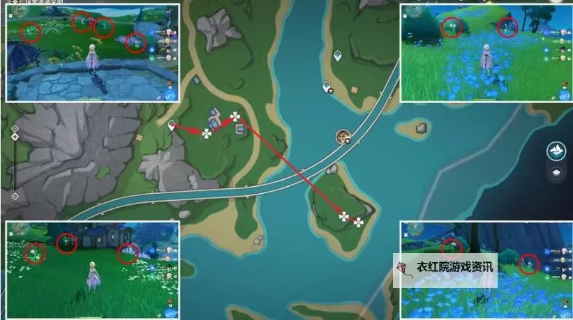 《原神》虹彩蔷薇采集线路推荐图2