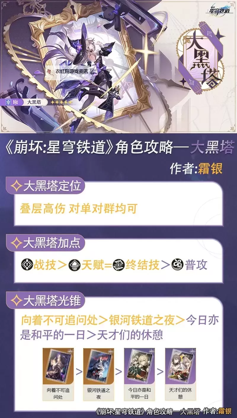 《崩坏星穹铁道》黑塔一图流培养指南图1