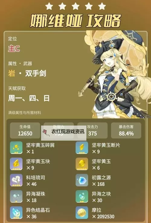 《原神》娜维娅武器推荐 娜维娅用什么武器好图1