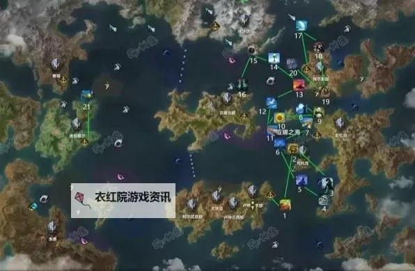 《命运方舟》T1-T2跑岛攻略 命运方舟跑岛线路图1