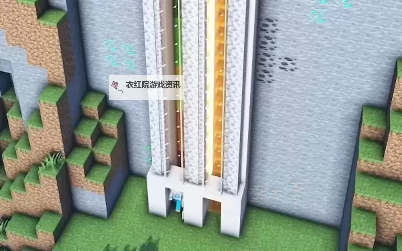 我的世界 无限叠加投掷器电梯建造方法 投掷电梯怎么建图2