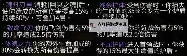 《暖雪》终业DLC残响词条数值整理图1